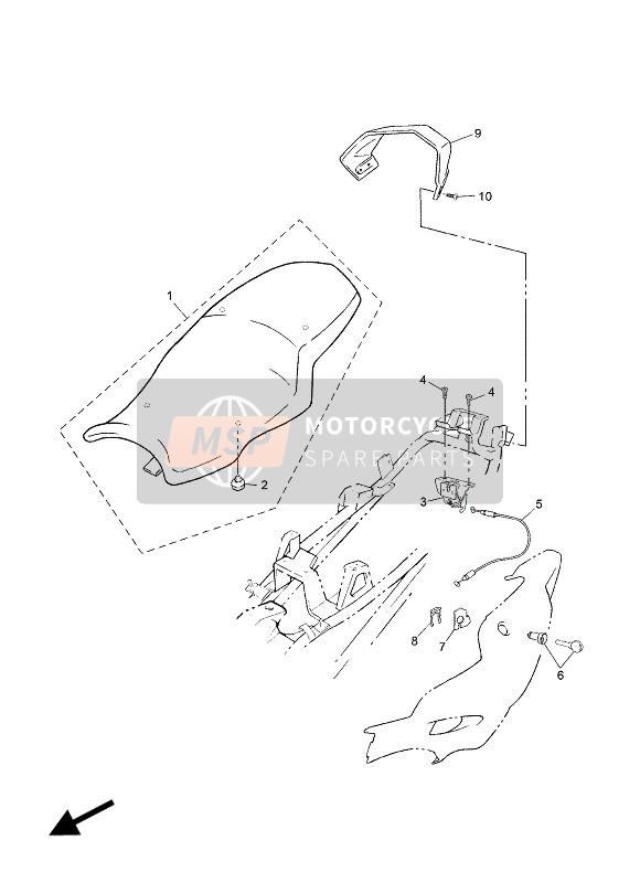 Yamaha TZR50 X-POWER 2003 Posto A Sedere per un 2003 Yamaha TZR50 X-POWER